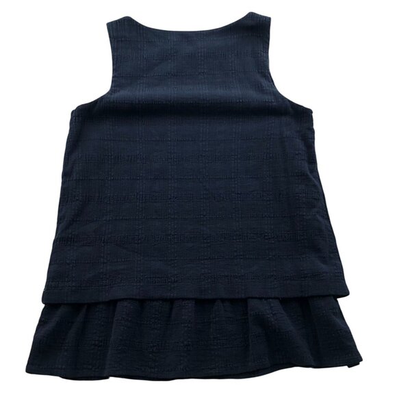 J. Jill Womens Tank Top Small Layered Sleeveless Textured Black Cotton Casual - Picture 2 of 10